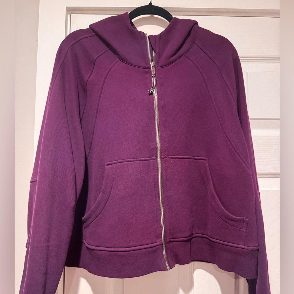 Auth. ✅ Lululemon Oversized Full Zip Scuba in “Dark Magenta” Size XL/XXL 💜 - Picture 2 of 10